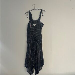 Black Asymmetrical Sparkly Dress